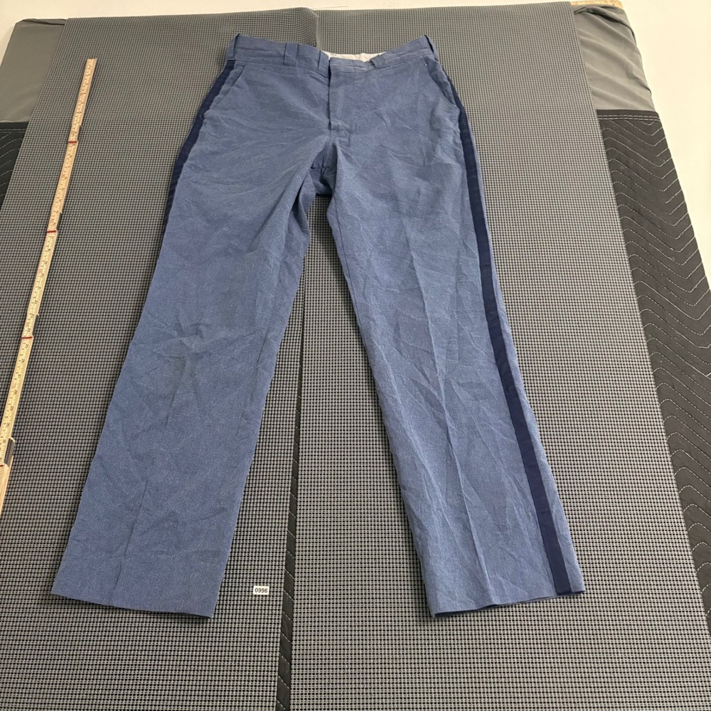 Brookfield Uniforms Mens 32x30 Blue Postal Side Stripe Work Trousers Union Made